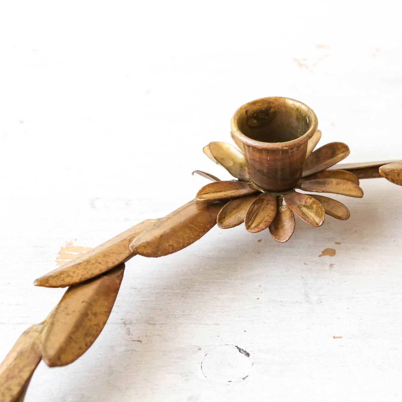 Leonette Candle Holder - Brass