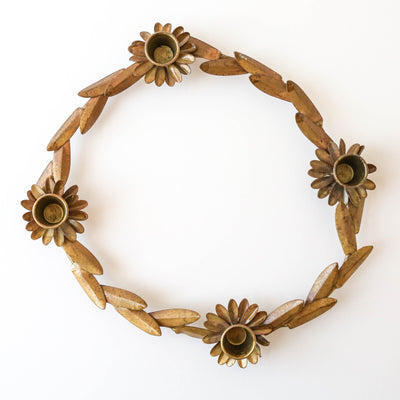 Leonette Candle Holder - Brass