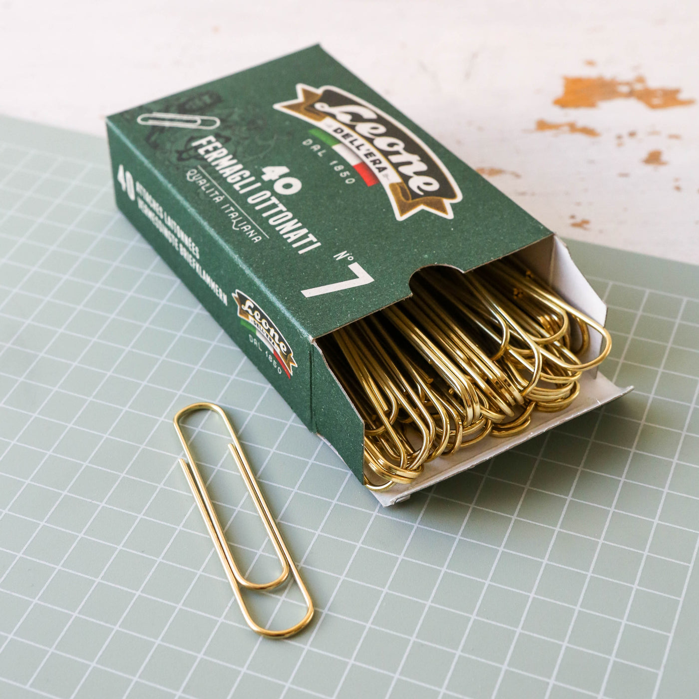 Giant Brass Paperclips by Leone Dell'Era