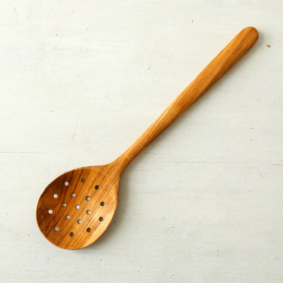 Teak Wood Strainer Spoon