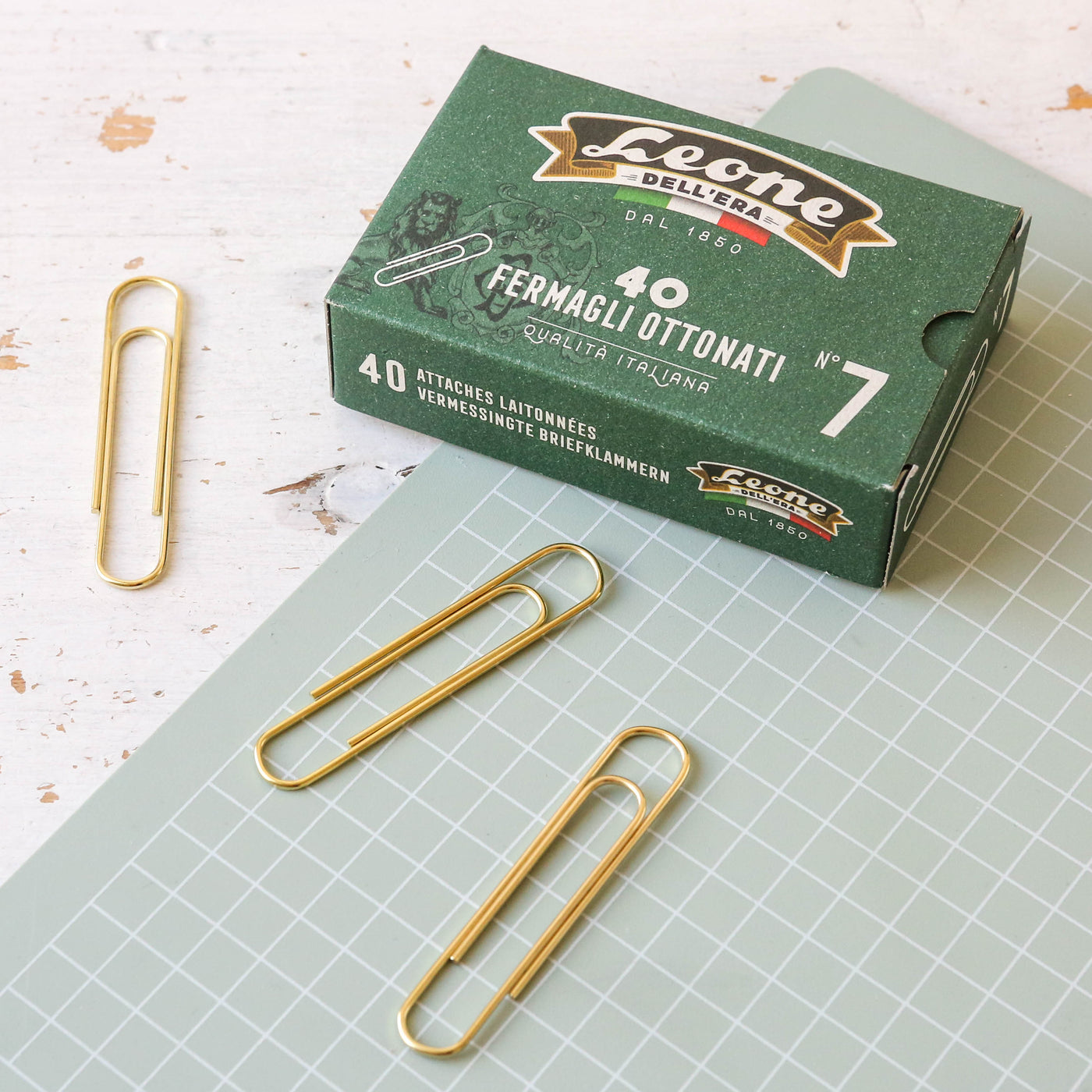 Giant Brass Paperclips by Leone Dell'Era