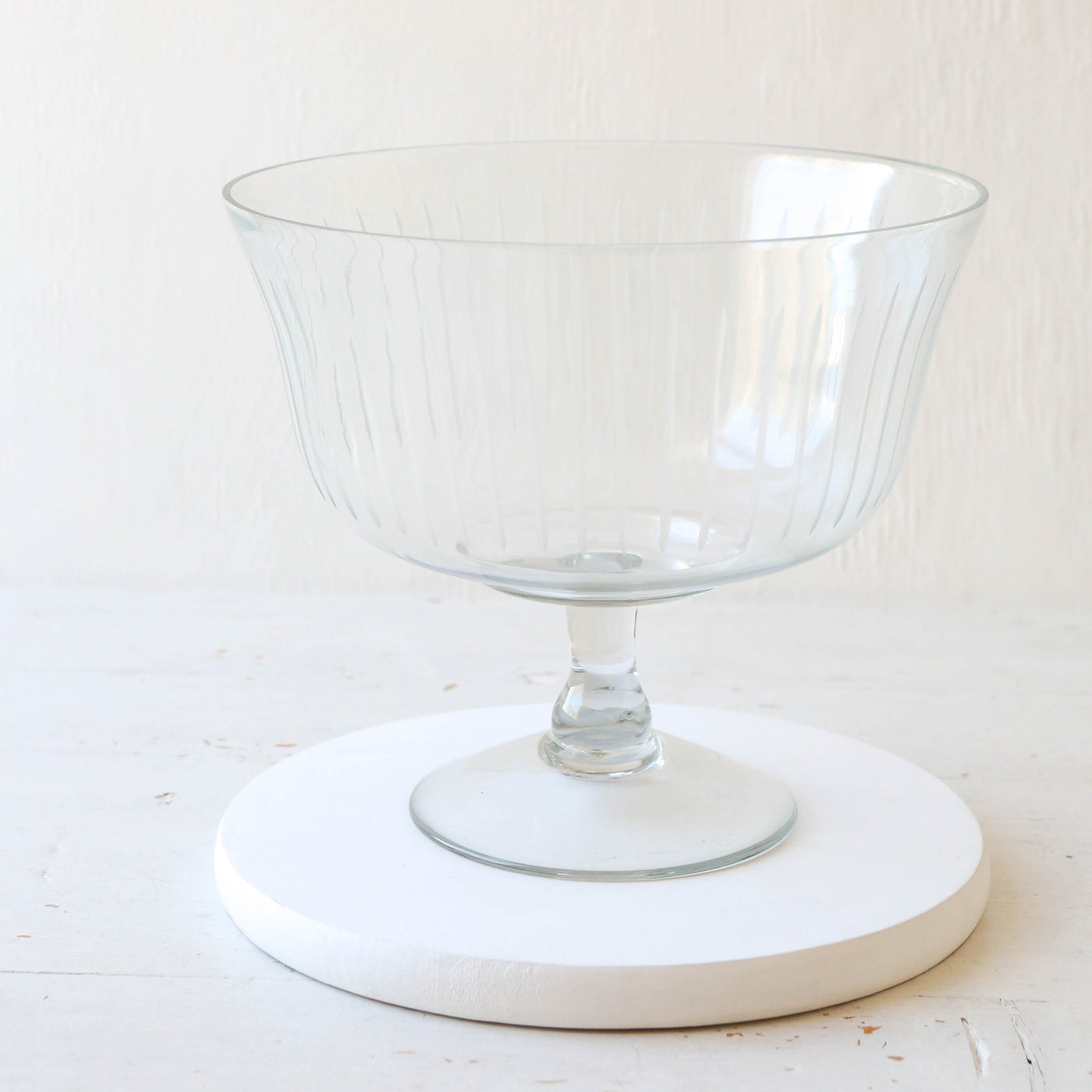 Etched Vintage Style Dessert Bowl