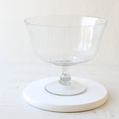 Etched Vintage Style Dessert Bowl