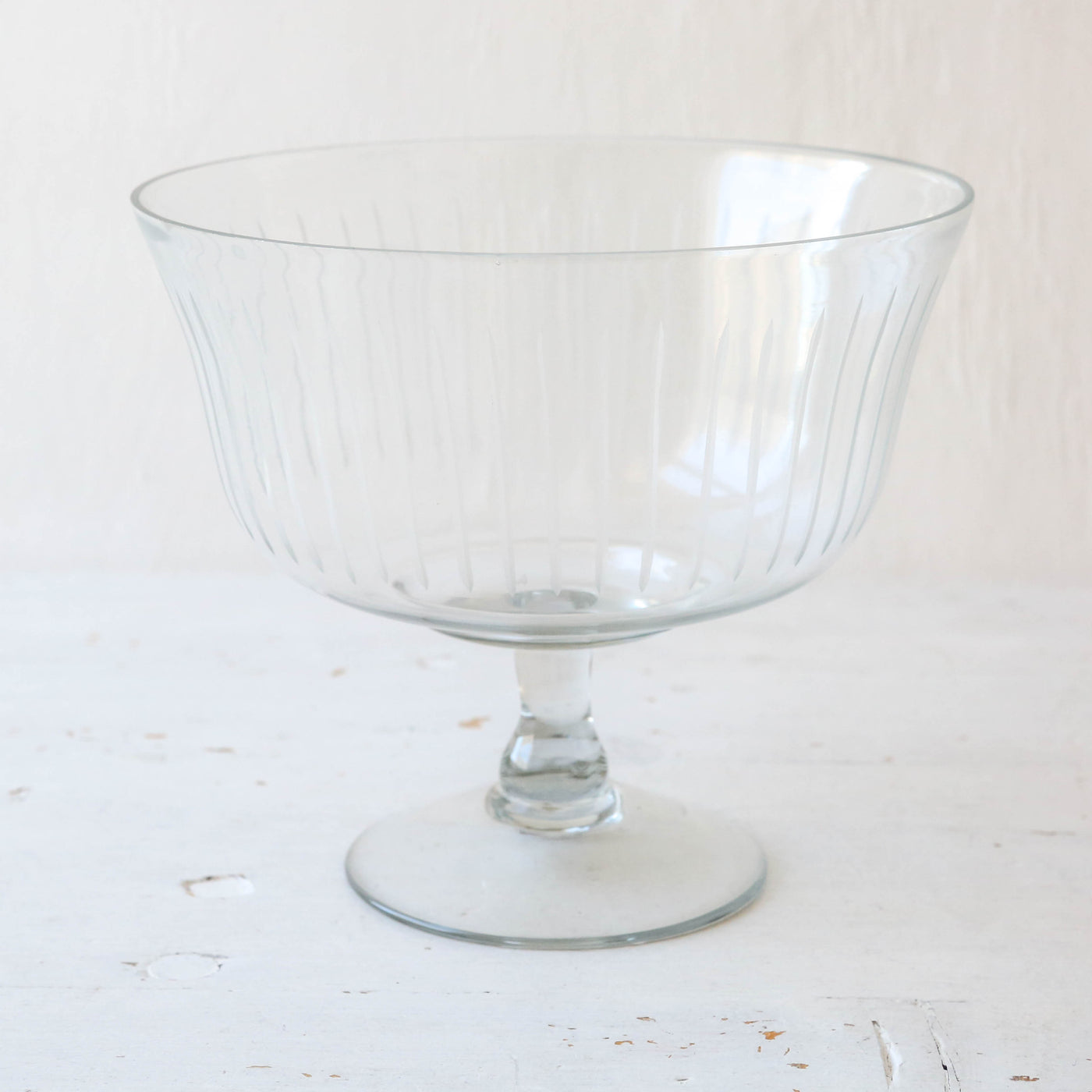 Etched Vintage Style Dessert Bowl