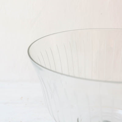 Etched Vintage Style Dessert Bowl