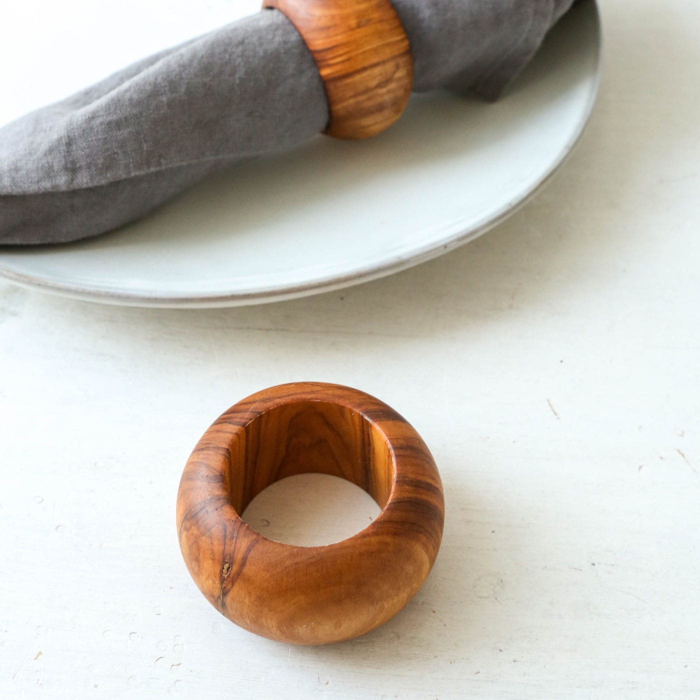 Olive wood on sale napkin rings