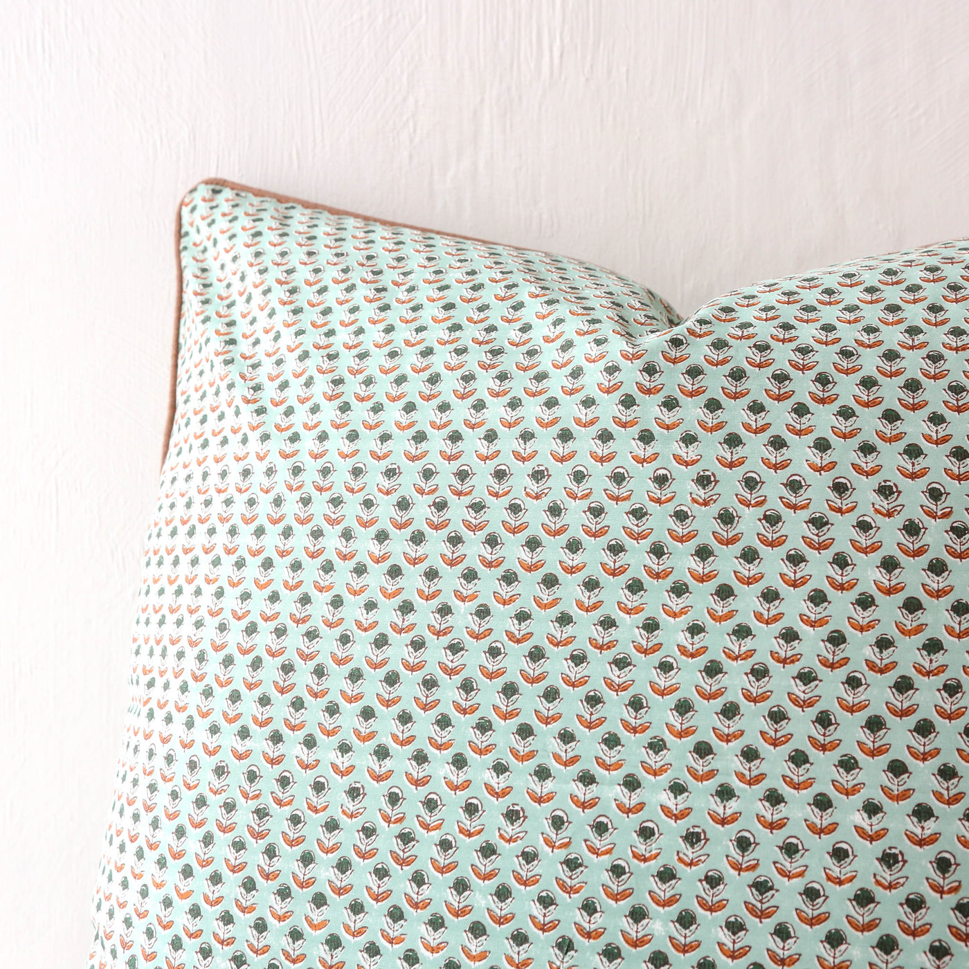 Piped Cushion Cover - Ayda Light Green