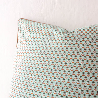 Piped Cushion Cover - Ayda Light Green