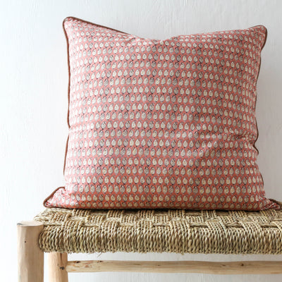 Piped Cushion Cover - Ayda Dusty Berry
