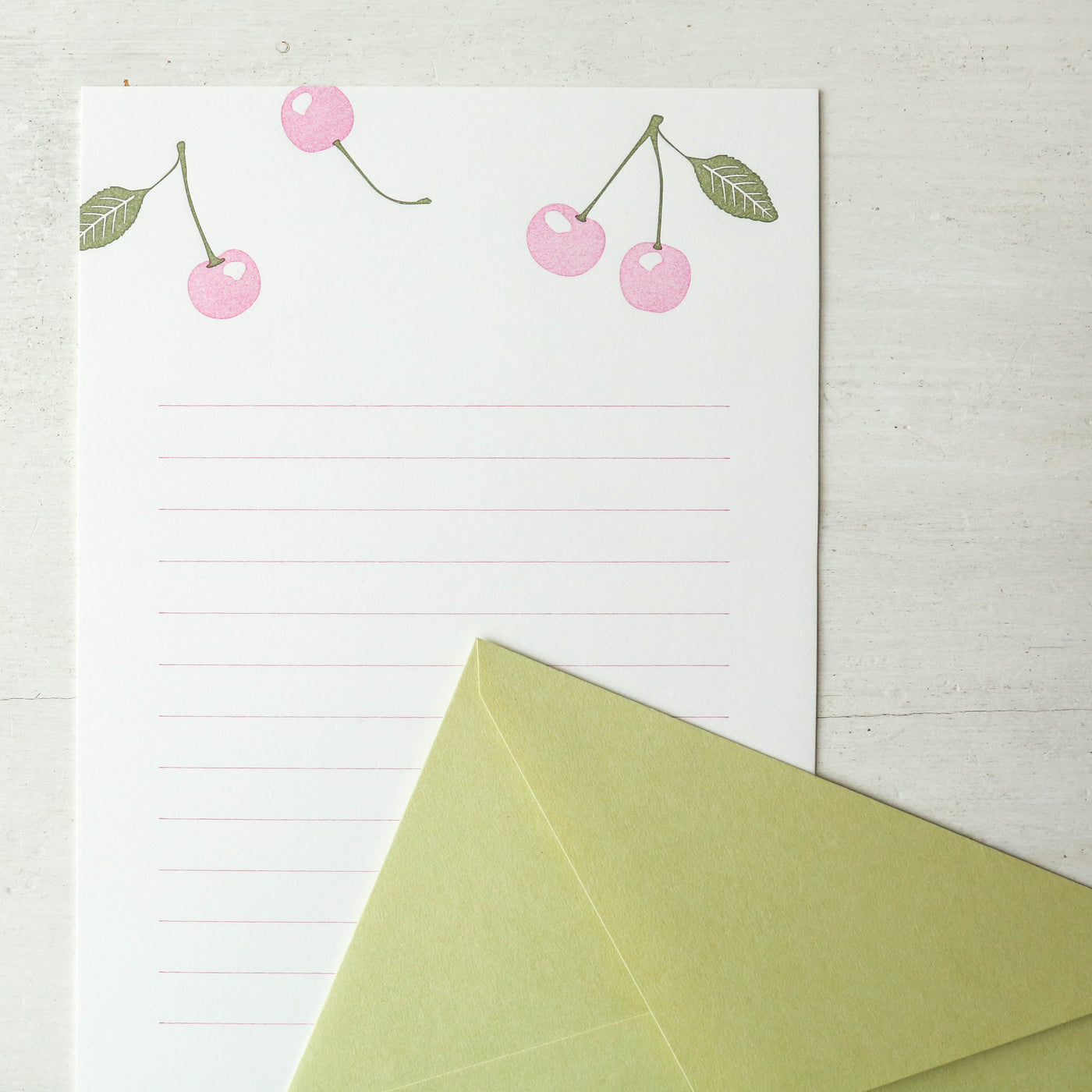 Midori Letter Set - Fruit Letterpress