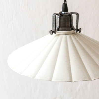 Fluted Pendant Lamp 'Anita' - Antique White