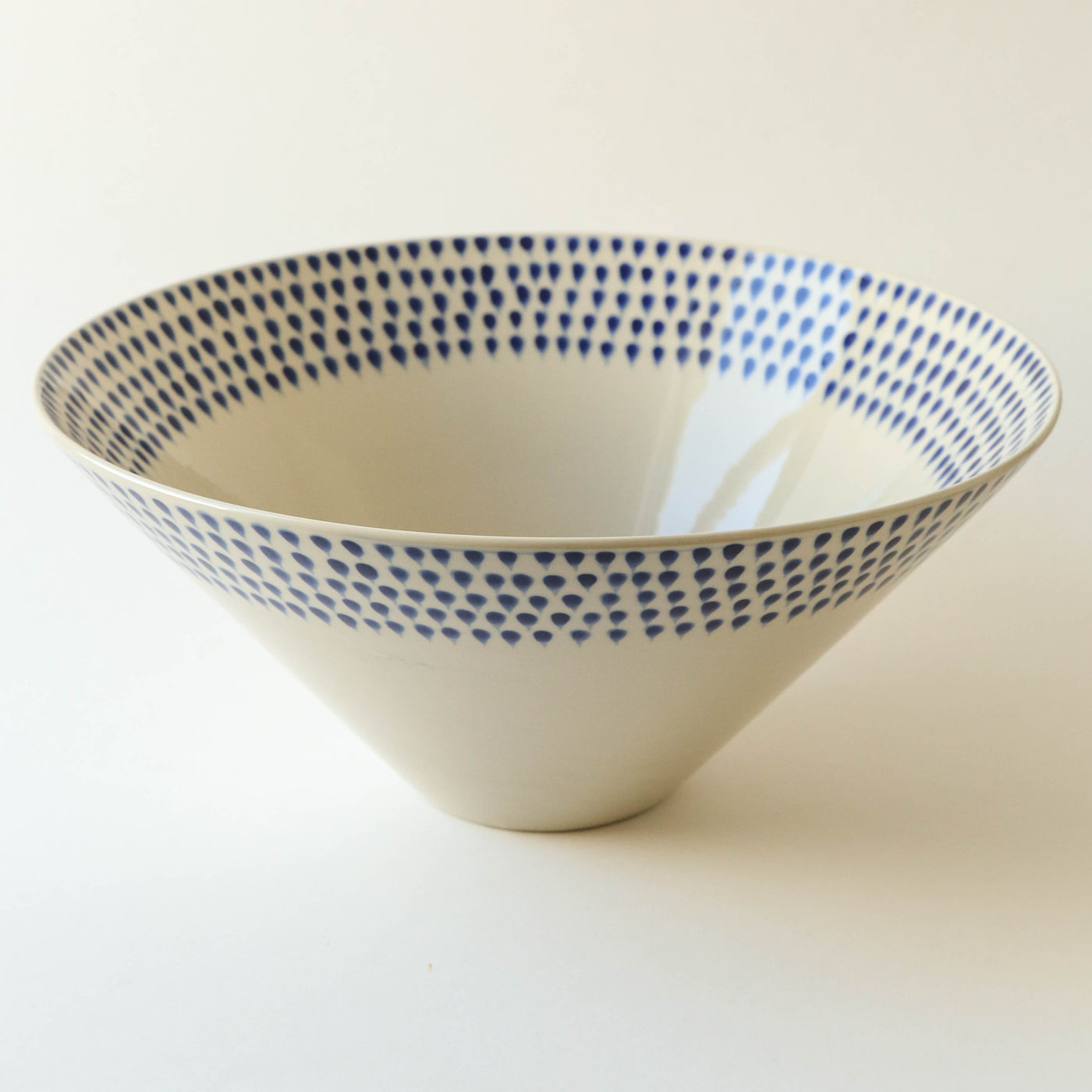 Indigo Drop Large Serving Bowl