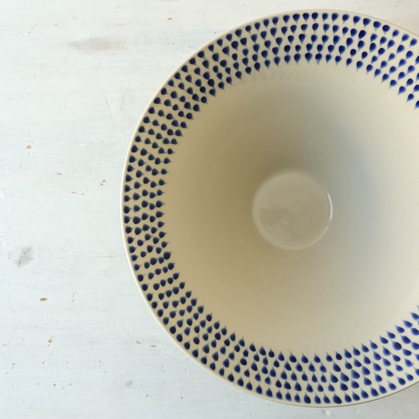 Indigo Drop Large Serving Bowl