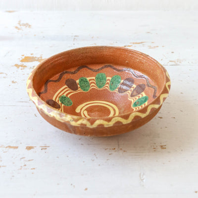 Romanian Slipware Folk Bowl