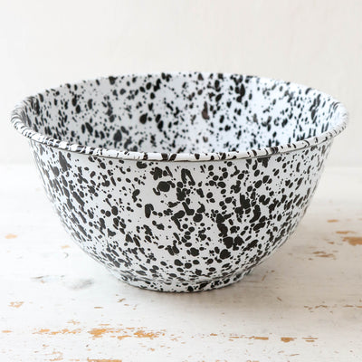 SALE Splatter Enamel Large Salad Bowl