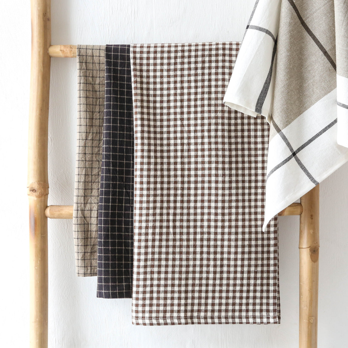 Soft Cotton Checked Tea Towels