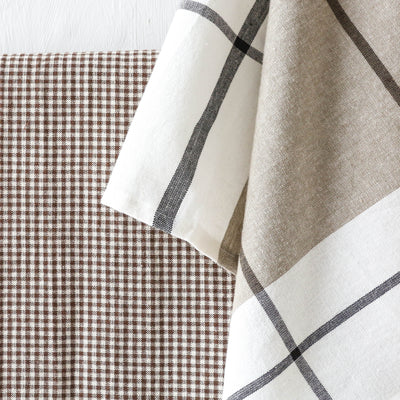 Soft Cotton Checked Tea Towels