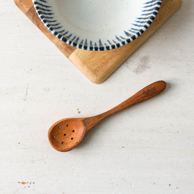 Acacia Wood Spoon with Holes