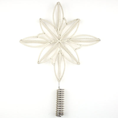 SALE Cotton Wrapped Star Christmas Tree Topper