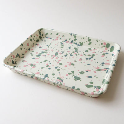 Catalina Splatter Enamel Rectangular Tray