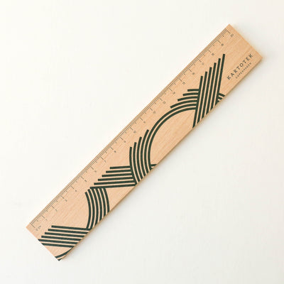 Organic Lines Wooden Rulers