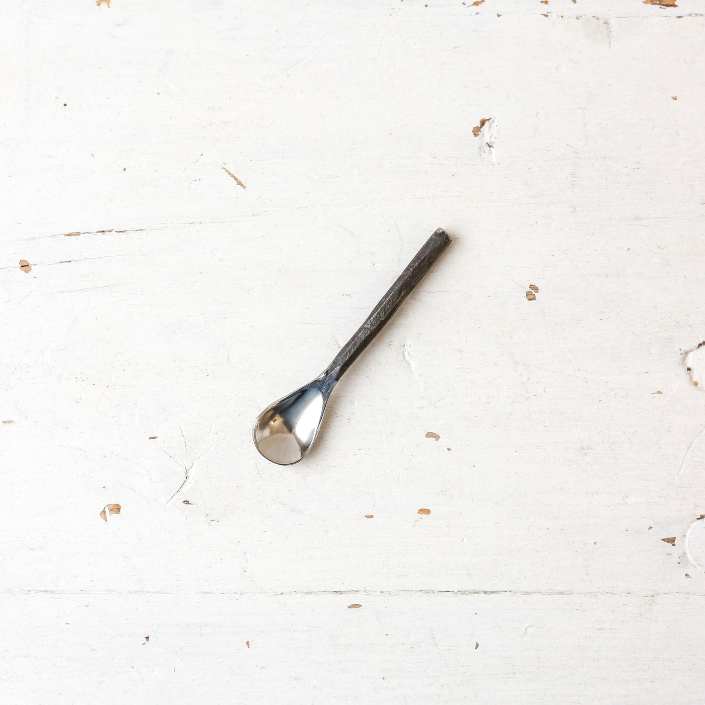 Salt Spoon With Rustic Handle