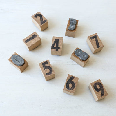 Rustic Number Stamp Set