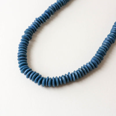 Glass Ashanti Saucer Beads - 14mm Teal