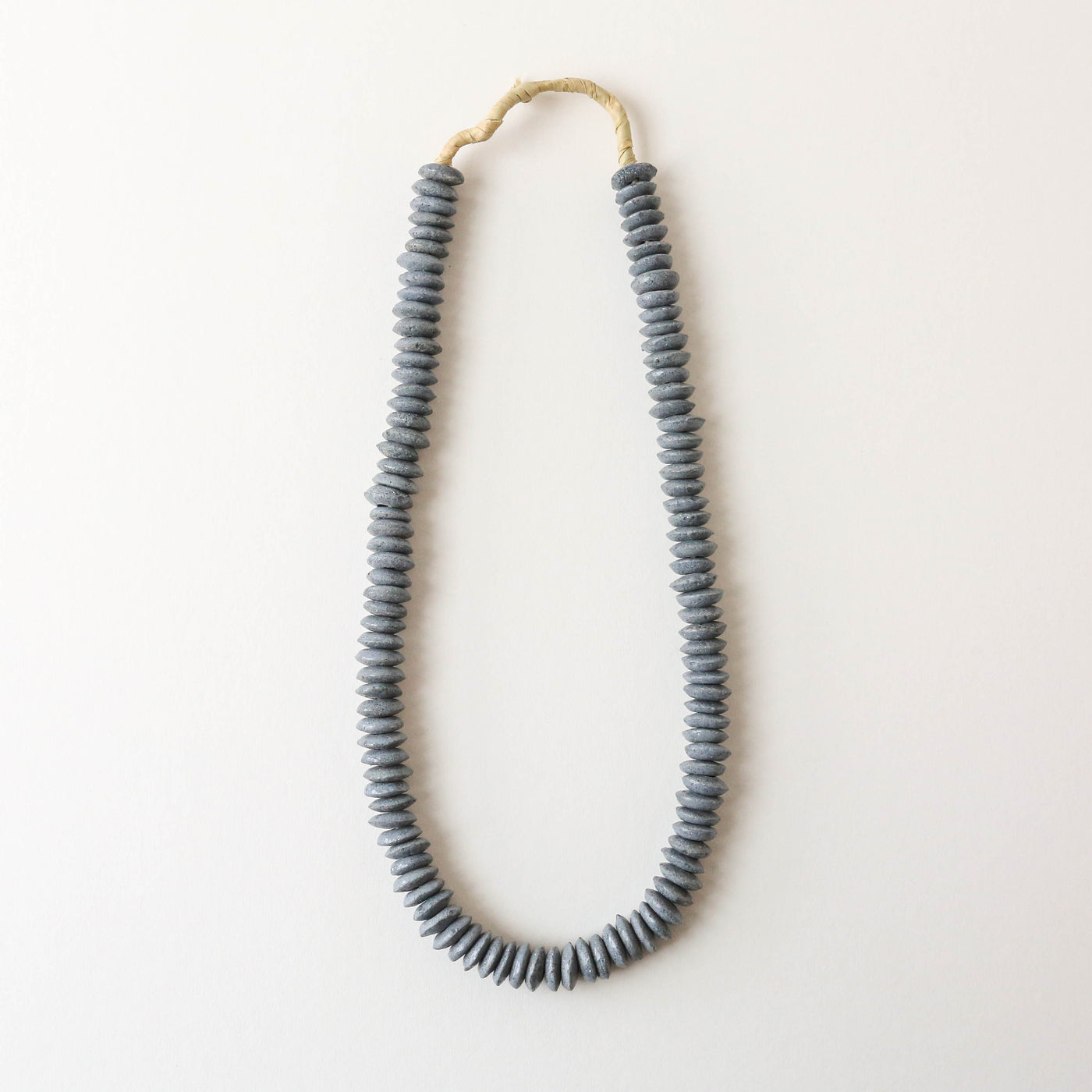 Glass Ashanti Saucer Beads - 14mm Grey