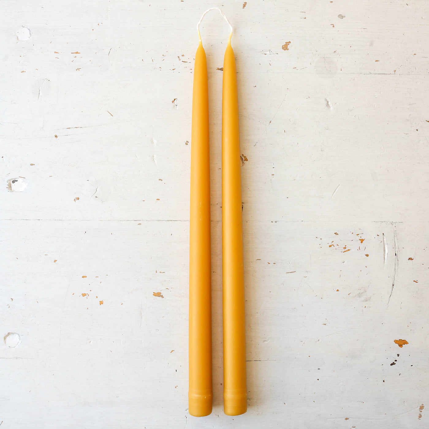 36cm Hand Dipped Beeswax Candles - Pair