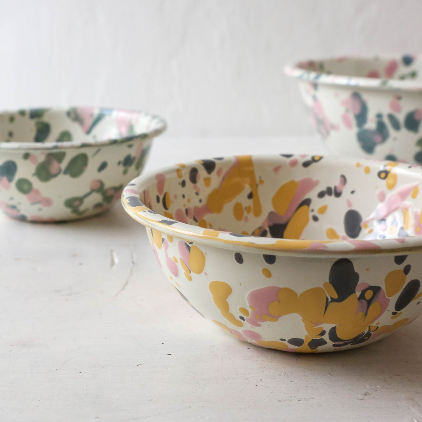 Catalina Splatter Enamel Cereal Bowls