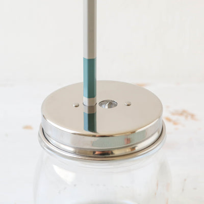 Glass Jar with Pencil Sharpener