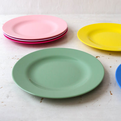 Small Melamine Side Plate - Multicolour Set of 6