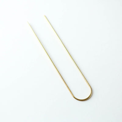 'Lizzie' Minimal Brass Hair Pin - Straight