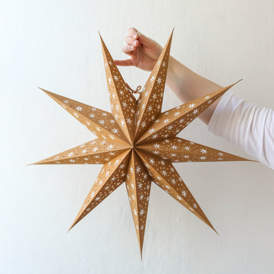 60cm 'Cassiopeia' Paper Star - Ochre