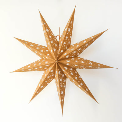 60cm 'Cassiopeia' Paper Star - Ochre