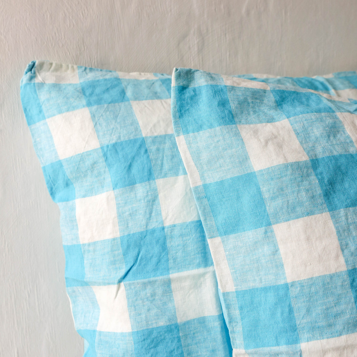 Pair of Linen Pillowcases - Amalfi Gingham