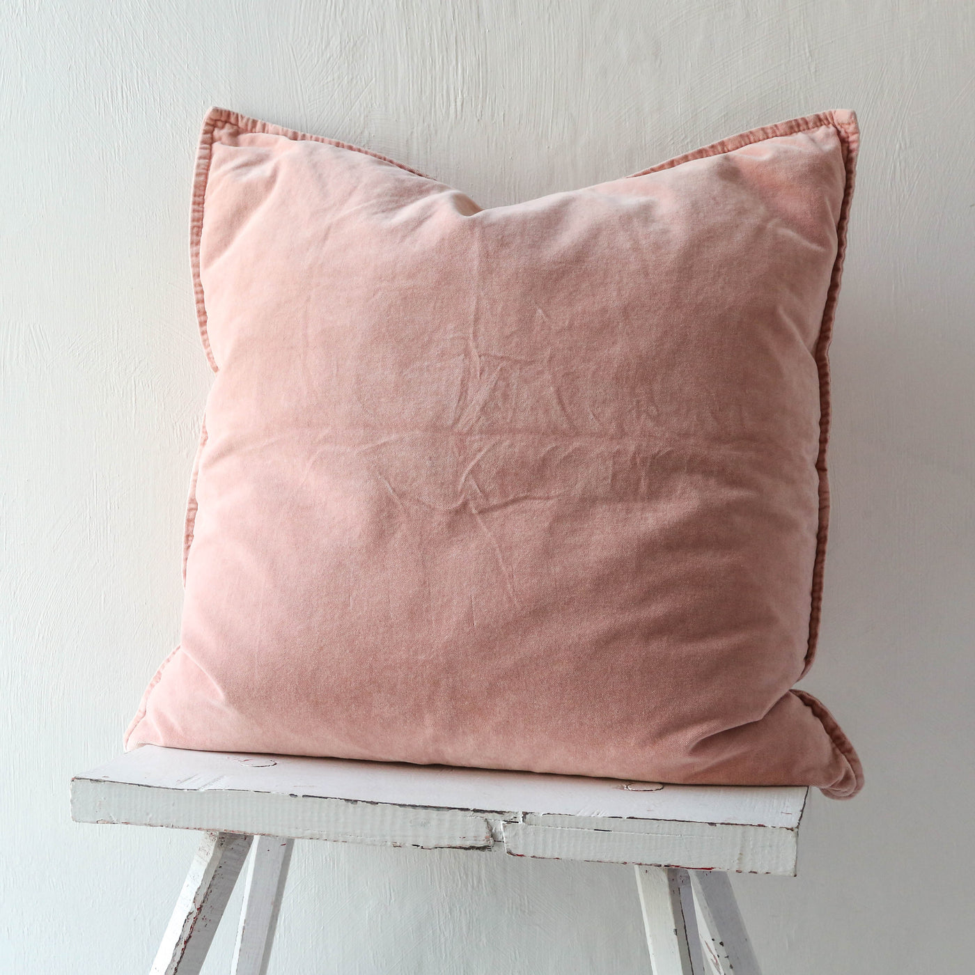 Cotton Velvet Cushion Cover - Rose Shadow