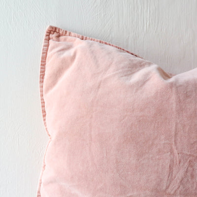 Cotton Velvet Cushion Cover - Rose Shadow