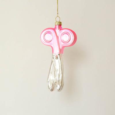 Crafting Scissors  Glass Tree Decoration