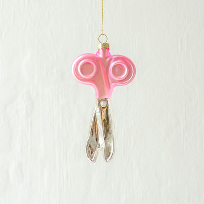 Crafting Scissors  Glass Tree Decoration