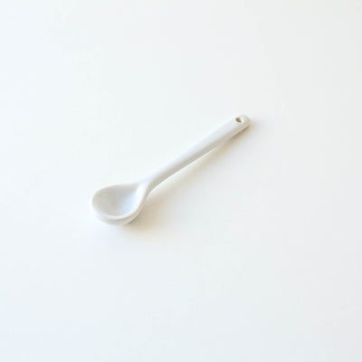 Small White Ceramic Spoon