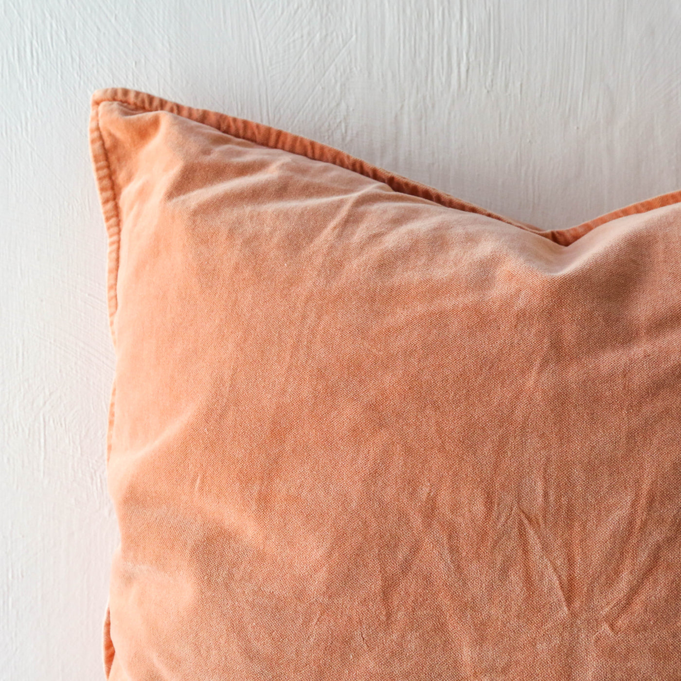 Cotton Velvet Cushion Cover - Coral Sands