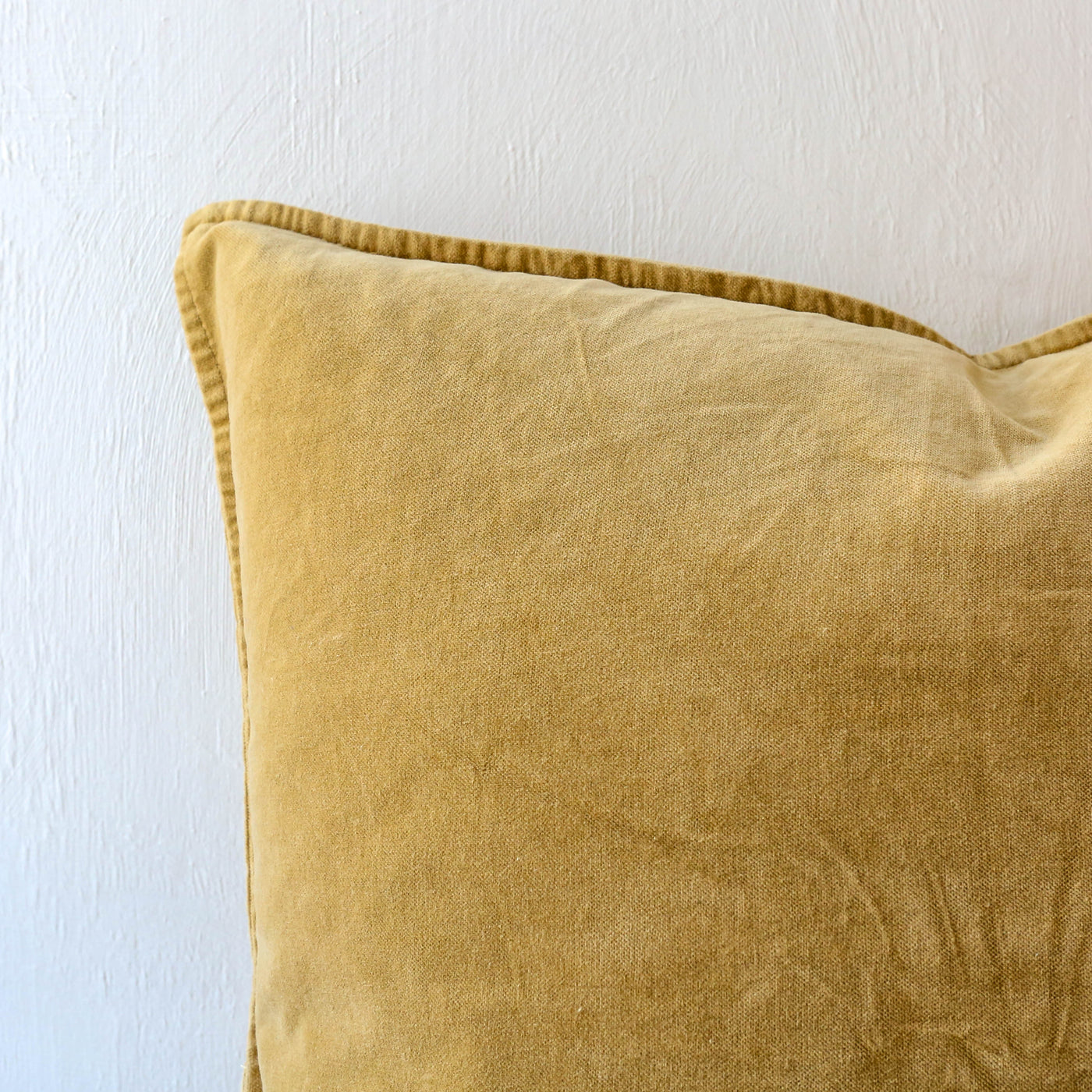 Cotton Velvet Cushion Cover - Mustard