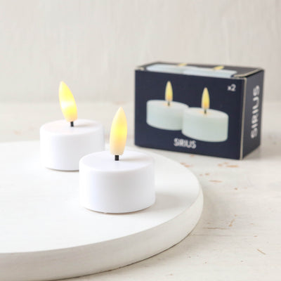 Pack of 2 Battery Tea Lights - Short