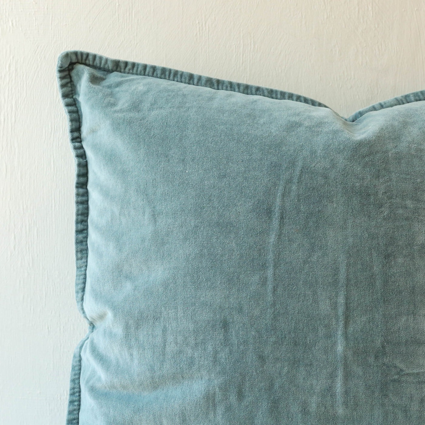 Cotton Velvet Cushion Cover - Blue Shade