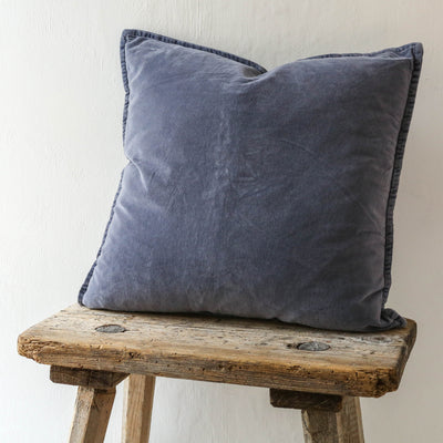 Cotton Velvet Cushion Cover - Purple Ash