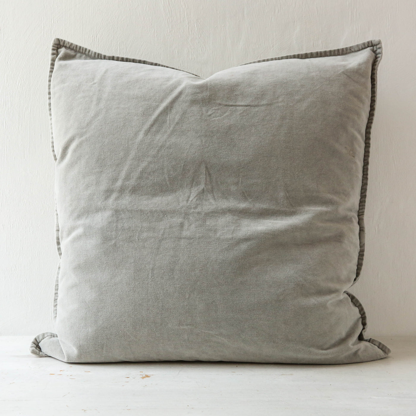 Cotton Velvet Cushion cover - Ash Grey