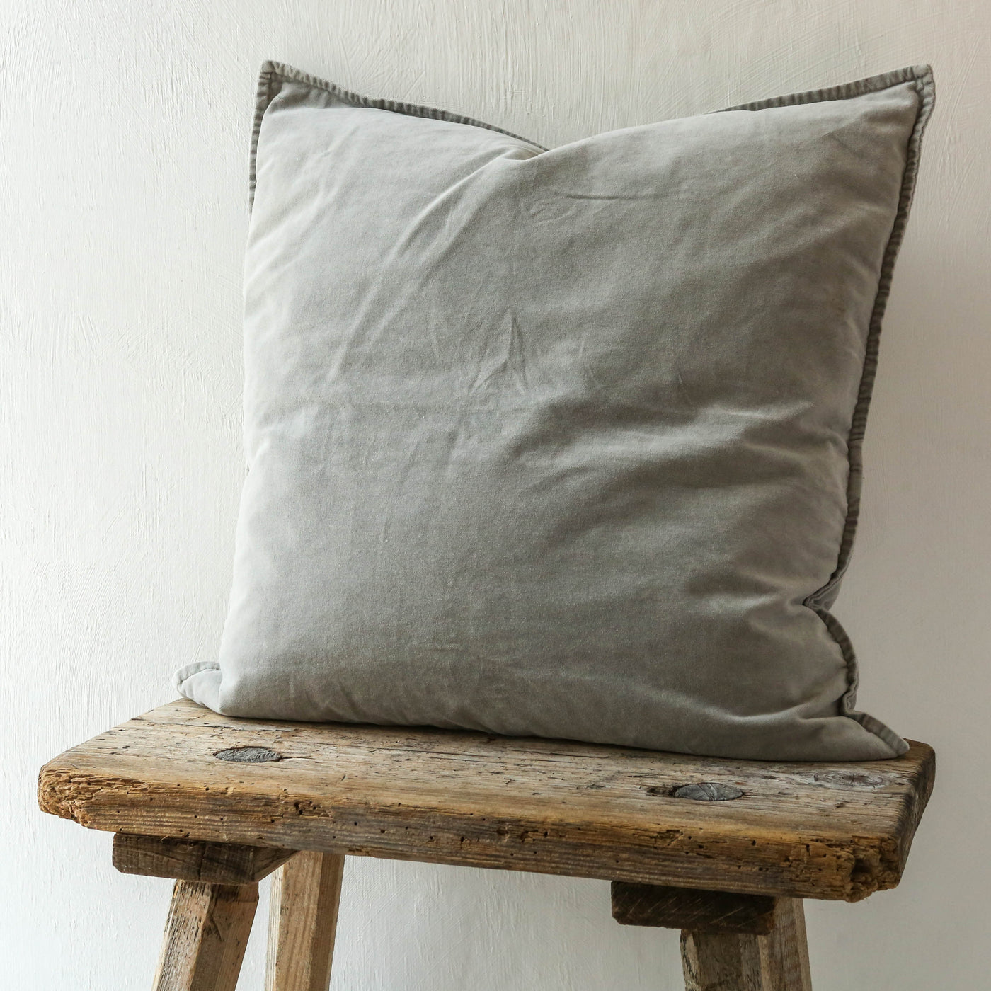 Cotton Velvet Cushion cover - Ash Grey