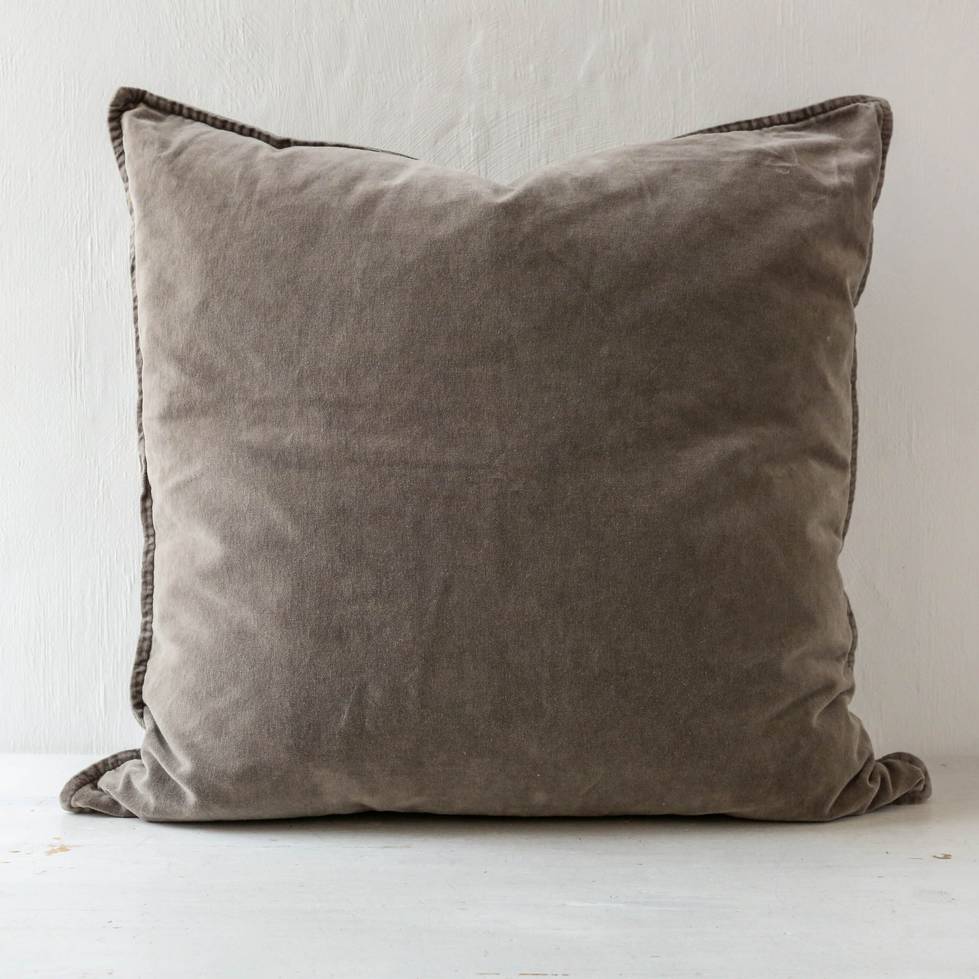 Cotton Velvet Cushion Cover - Smoke